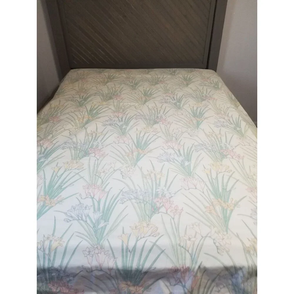 Wamsutta Vintage Twin‎ Sheet Set Cutter Crafts Floral Flat Fitted